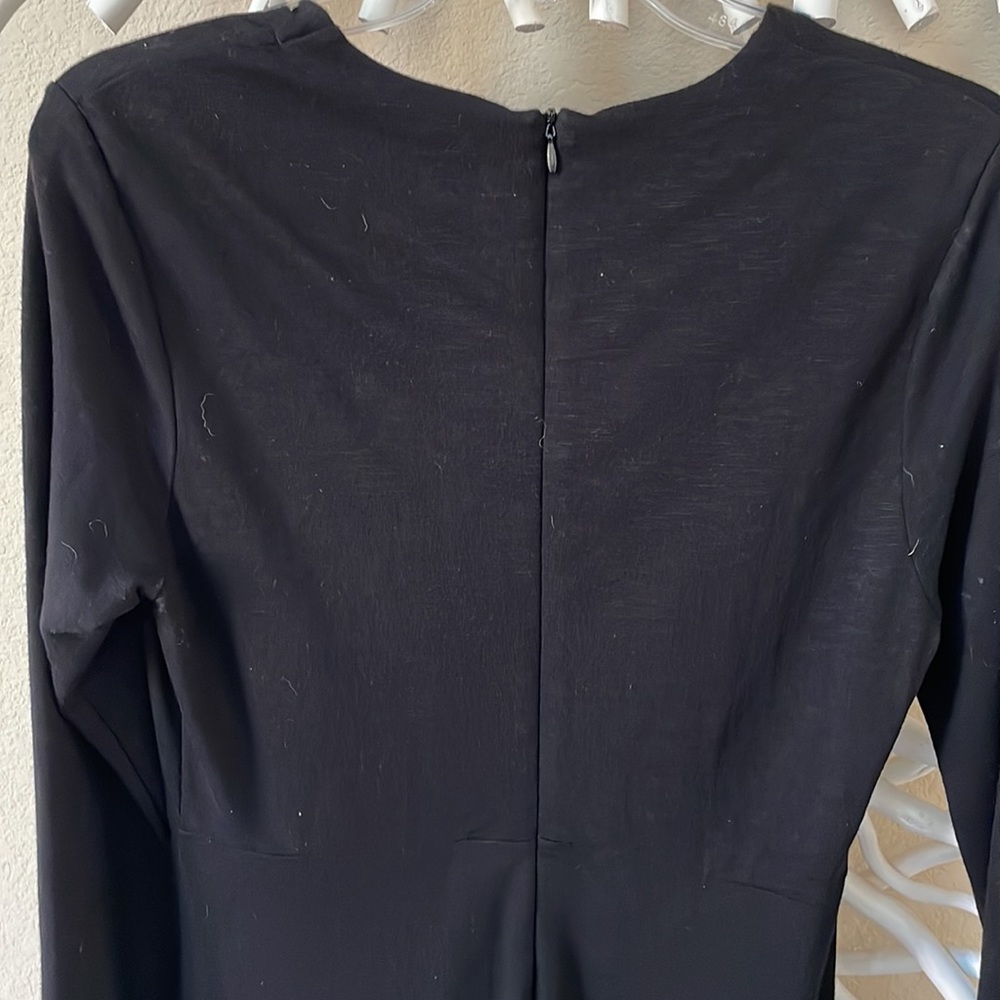 Lanston on Revolve black gown with front slit - Picture 10 of 12